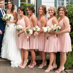 Set of five Rose Colored Bridesmaid Dresses